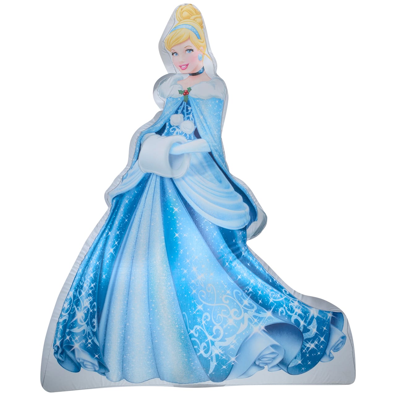 3.5ft. Airblown® Inflatable Christmas ©Disney Photorealistic Cinderella in Winter Outfit